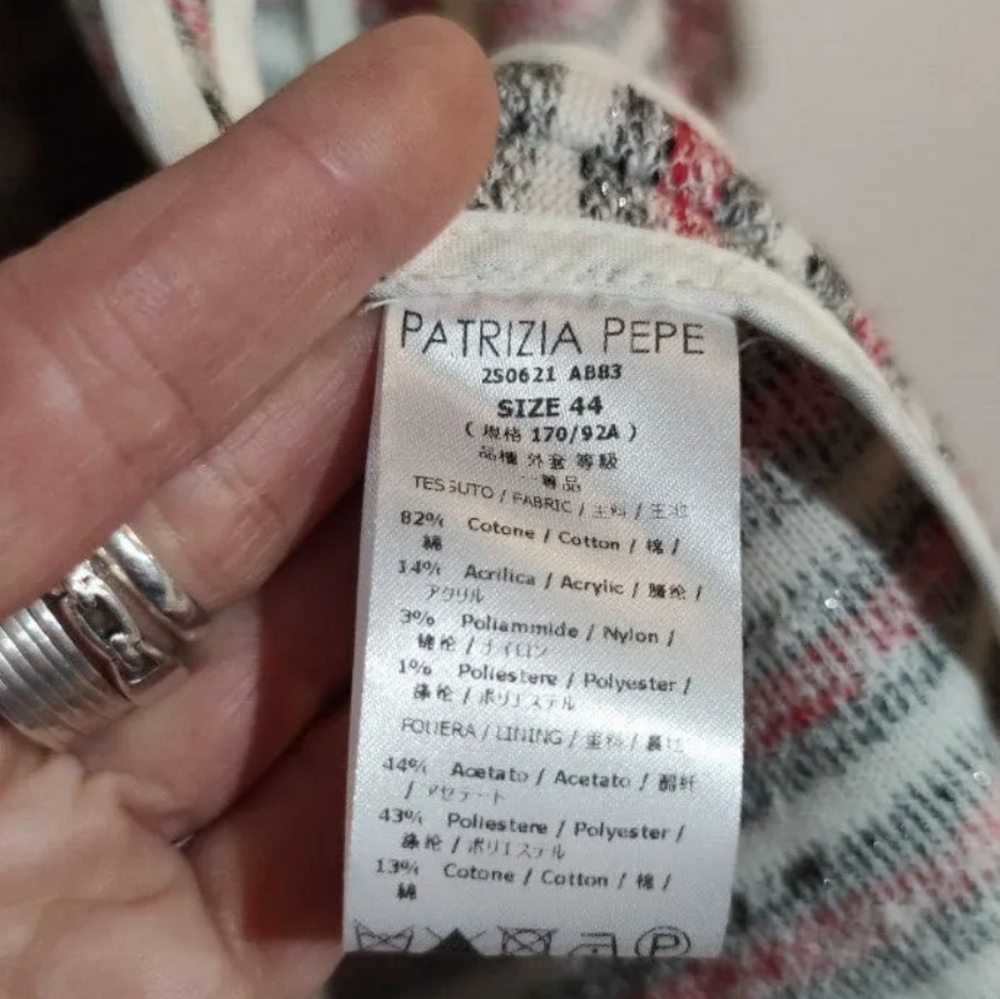 Tweed Jacket Blazer Patrizia Pepe  Button Up Shirt Size 44 Medium Chanel Style - Picture 6 of 11